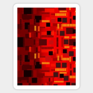 Abstract Red and Yellow Sticker
